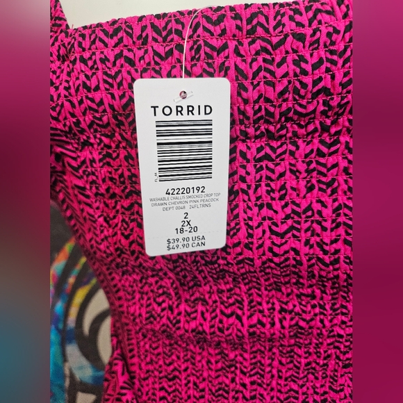 Torrid Challis Crop Top and Wide Leg Pants Set Size 2x - Picture 8 of 11